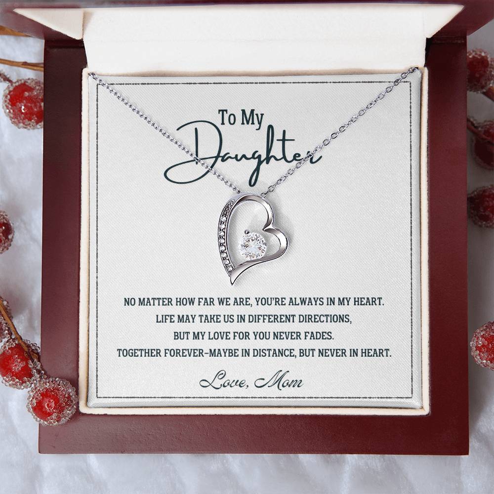 To My Daughter, Always Together, Never Apart - Forever Love Necklace