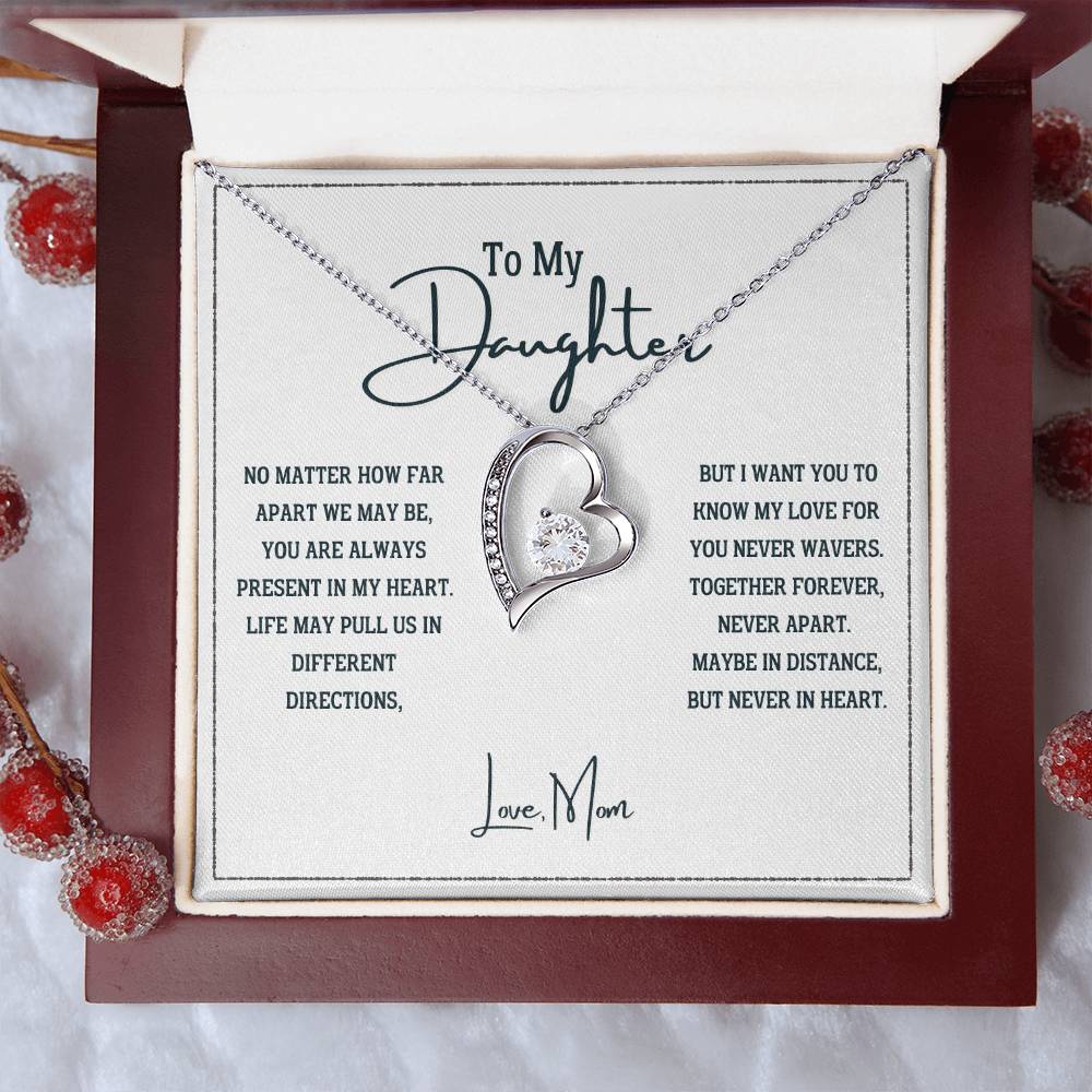 To My Daughter, My Love Never Wavers - Forever Love Necklace