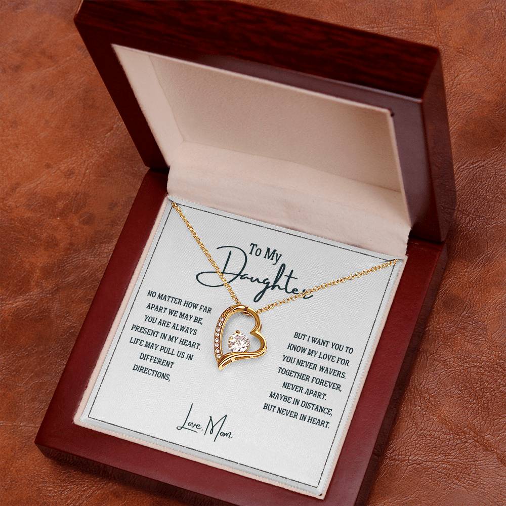 To My Daughter, My Love Never Wavers - Forever Love Necklace