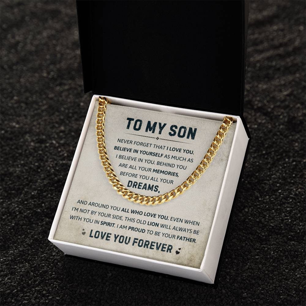 To My Son, Proud of You - Cuban Link Chain