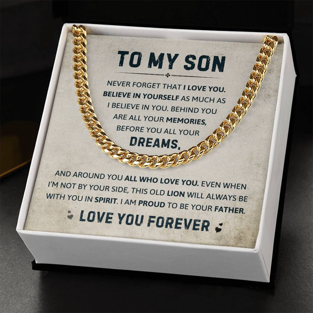 To My Son, Proud of You - Cuban Link Chain