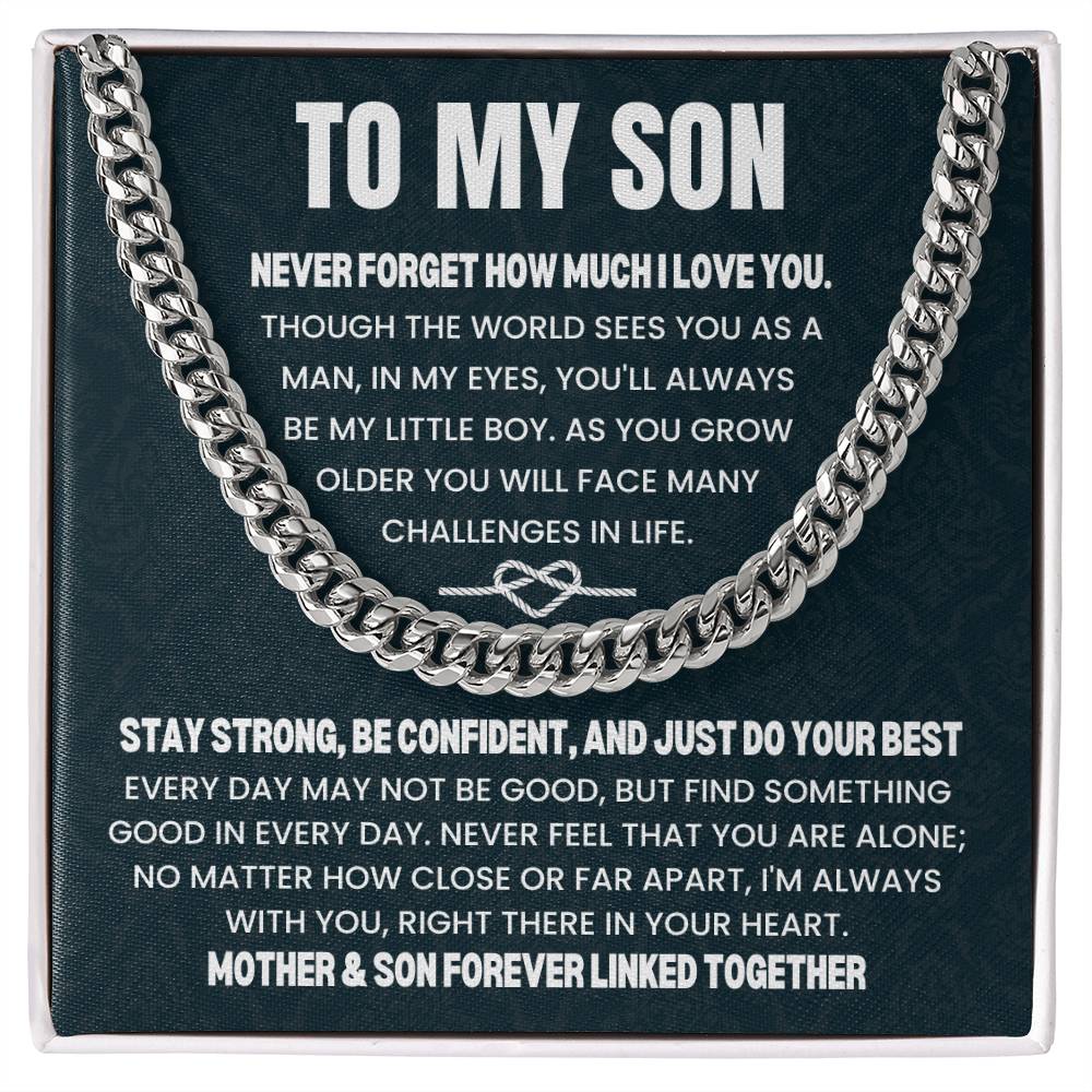 Mother and Son, forever linked together - Cuban Link Chain