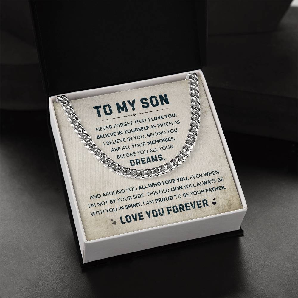 To My Son, Proud of You - Cuban Link Chain