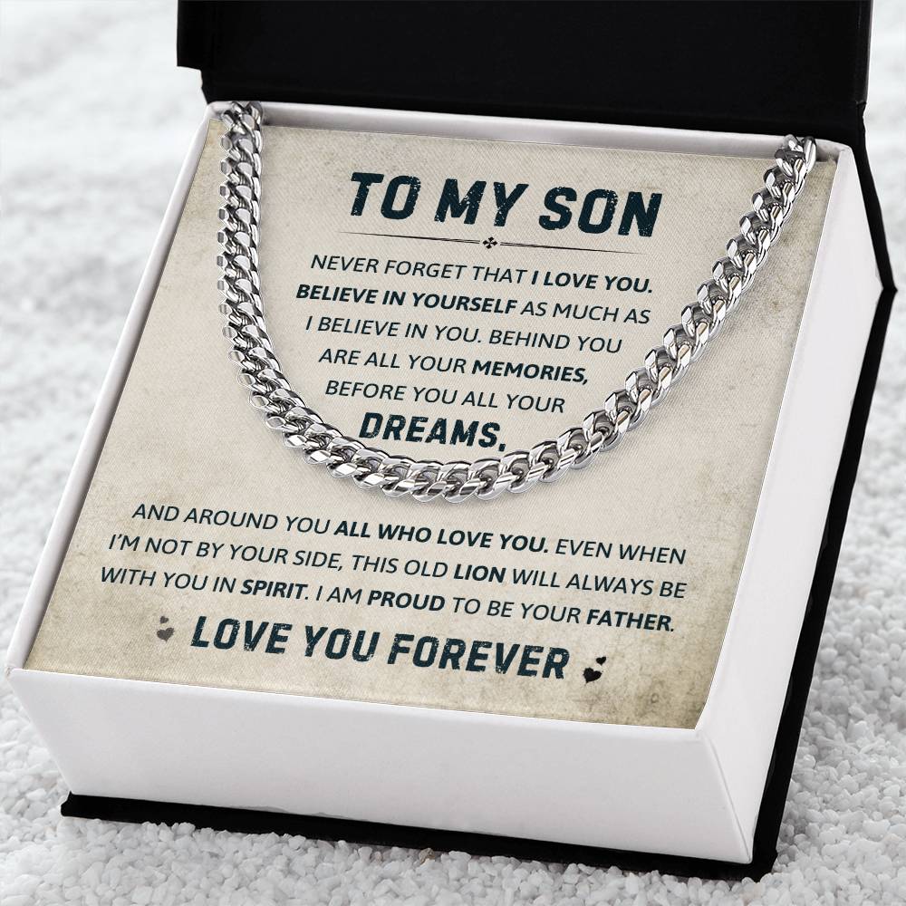 To My Son, Proud of You - Cuban Link Chain