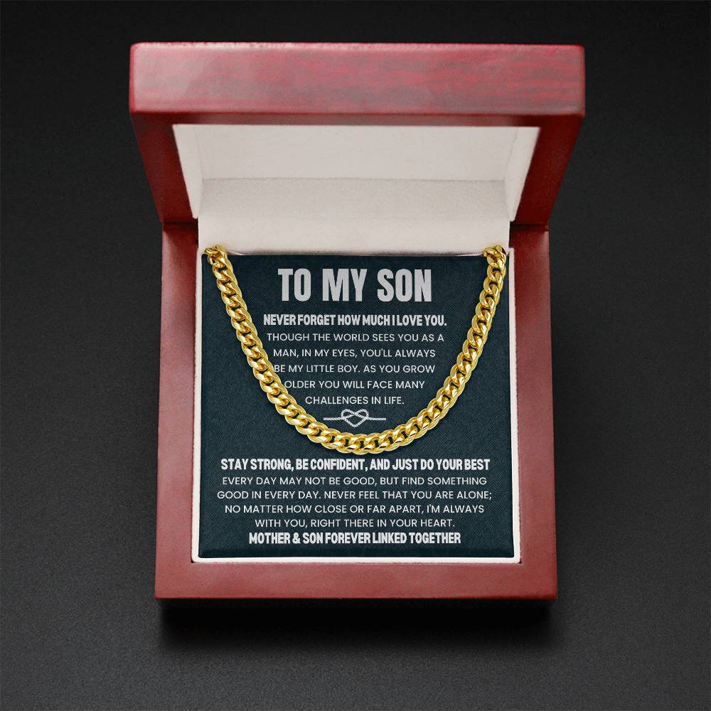 Mother and Son, forever linked together - Cuban Link Chain