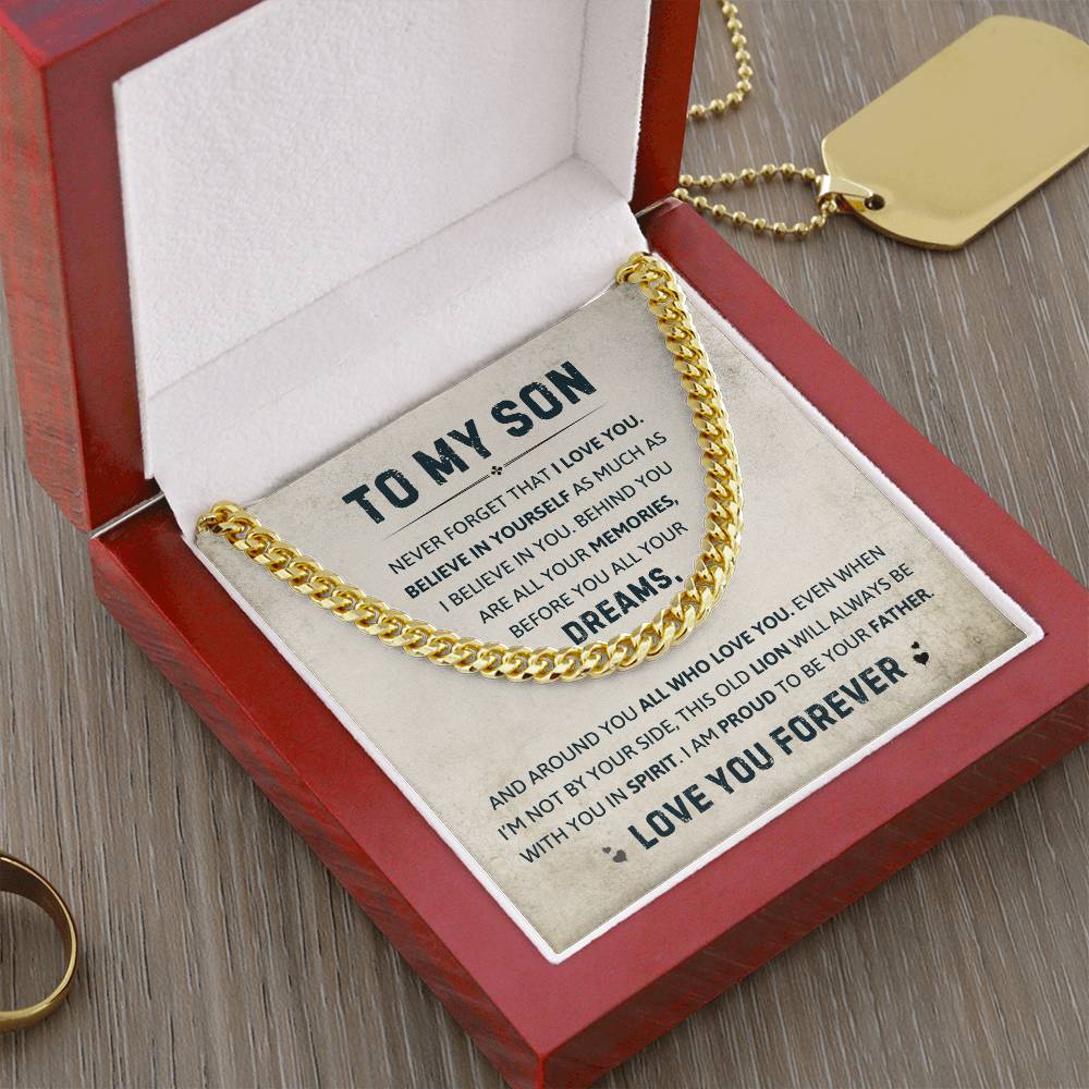 To My Son, Proud of You - Cuban Link Chain