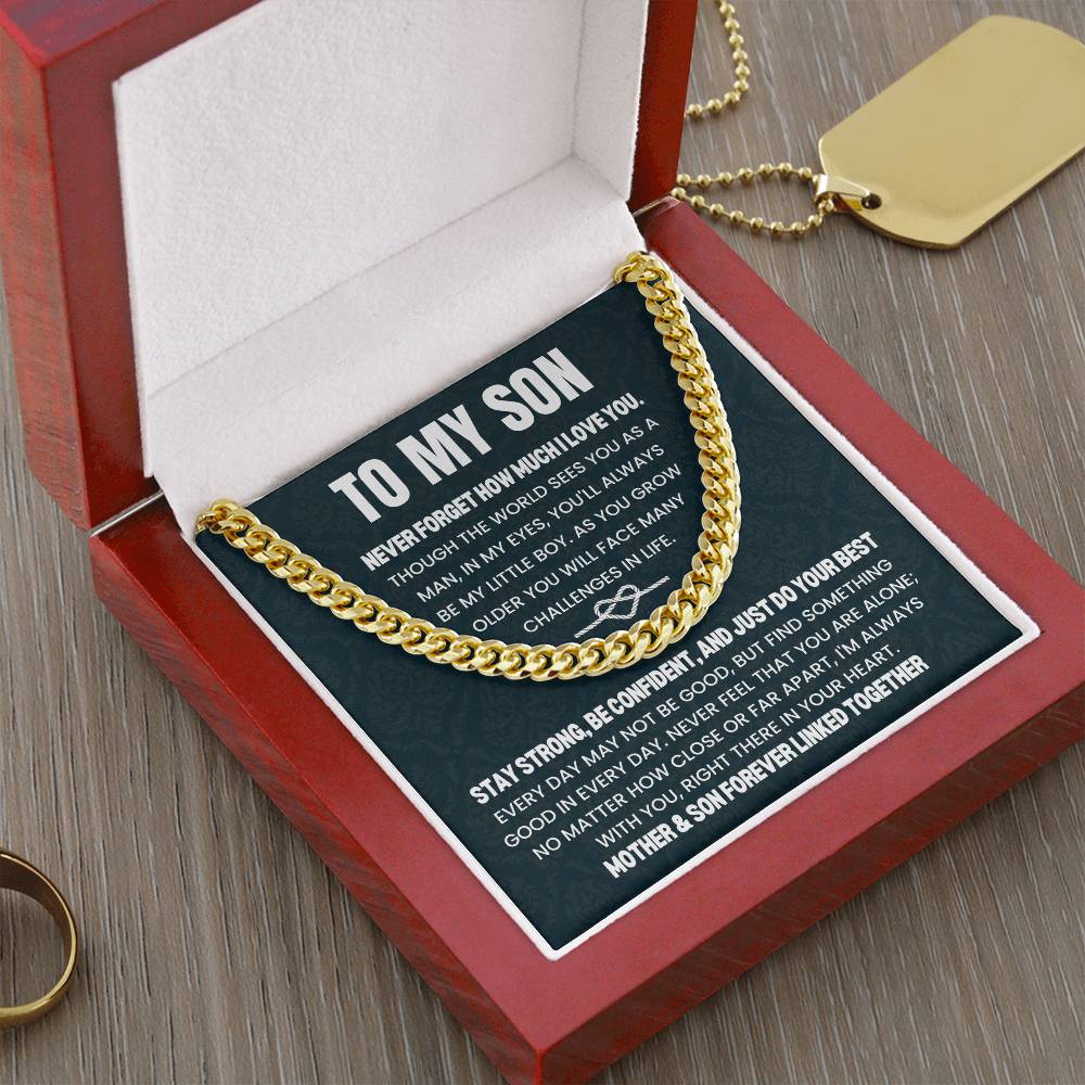 Mother and Son, forever linked together - Cuban Link Chain