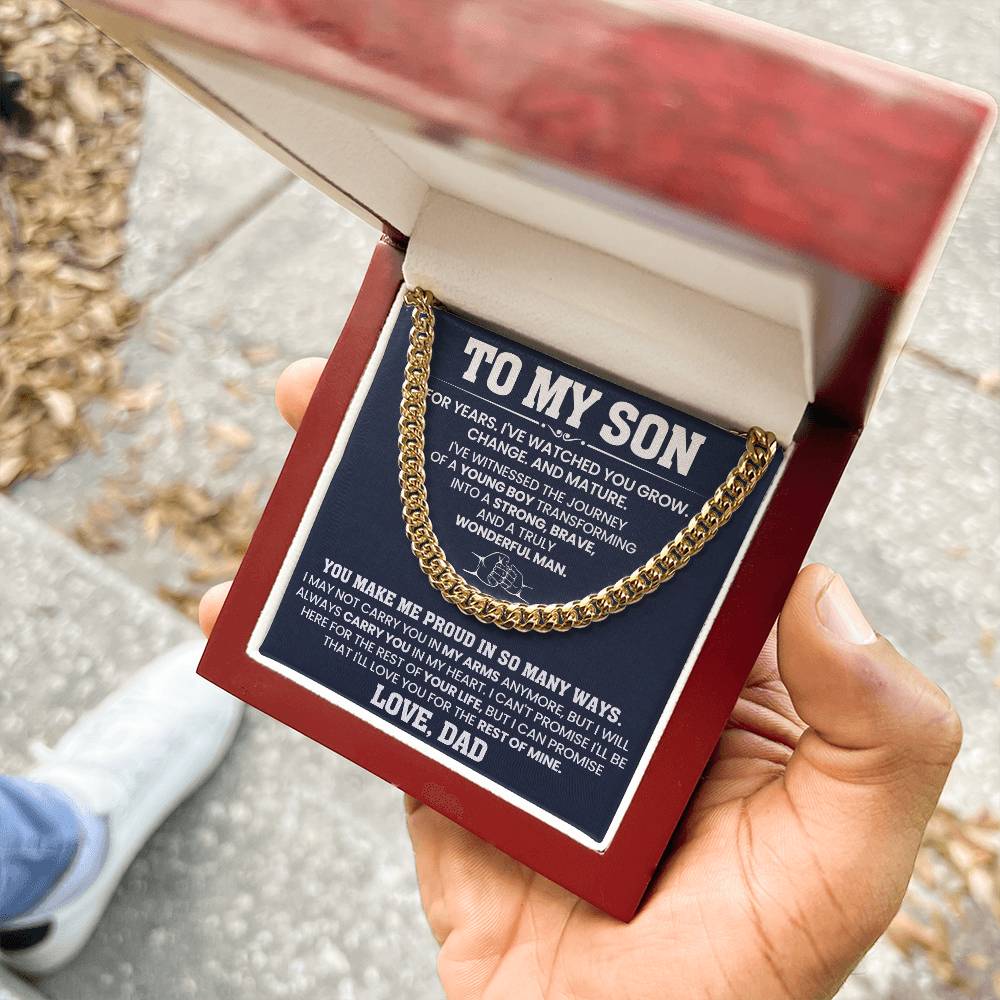 To My Son, Proud of You - Cuban Link Chain