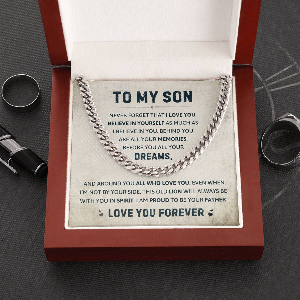 To My Son, Proud of You - Cuban Link Chain