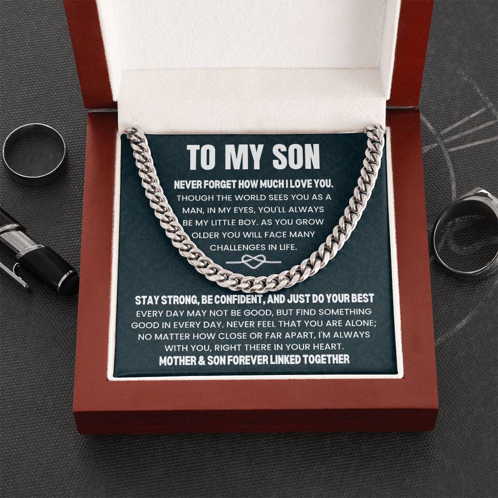 Mother and Son, forever linked together - Cuban Link Chain