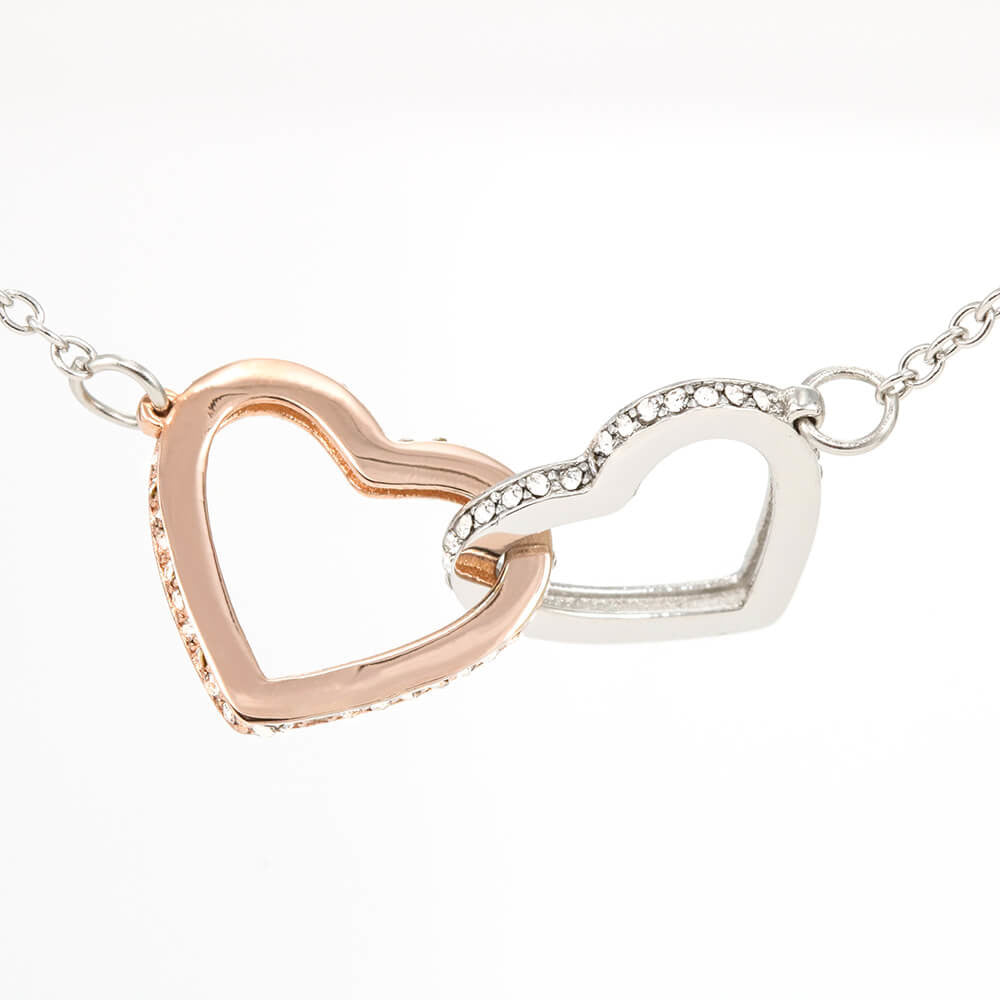 To My Wonderful Granddaughter, A Promise of Love in Interlocking Hearts Necklace