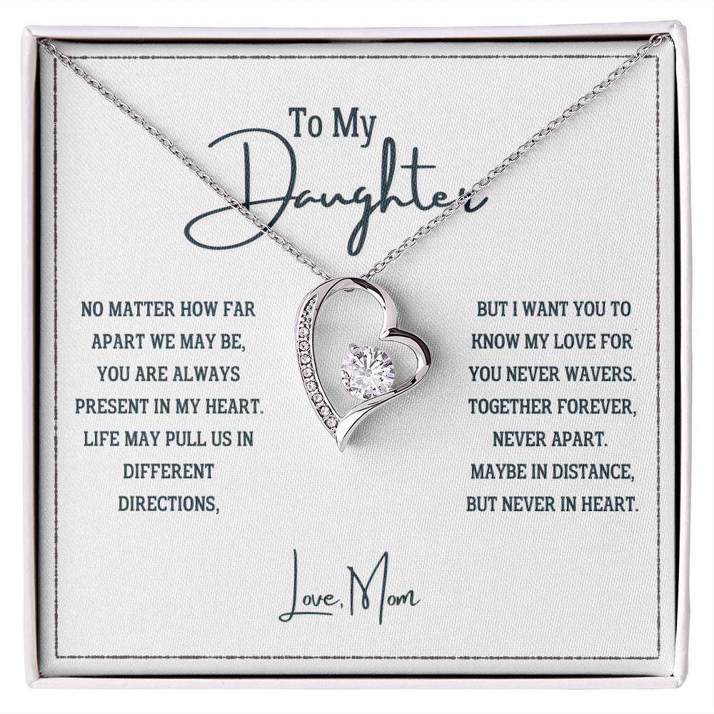 To My Daughter, My Love Never Wavers - Forever Love Necklace