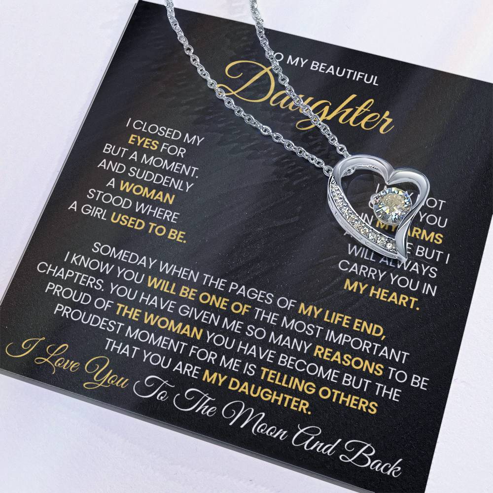 To My Beautiful Daughter, A Woman Emerges - Forever Love Necklace