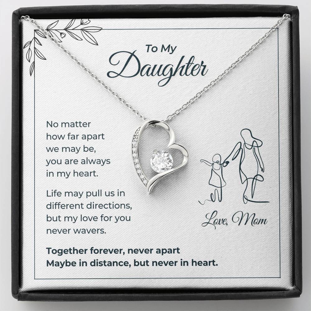 To My Daughter, Always in My Heart - Forever Love Necklace