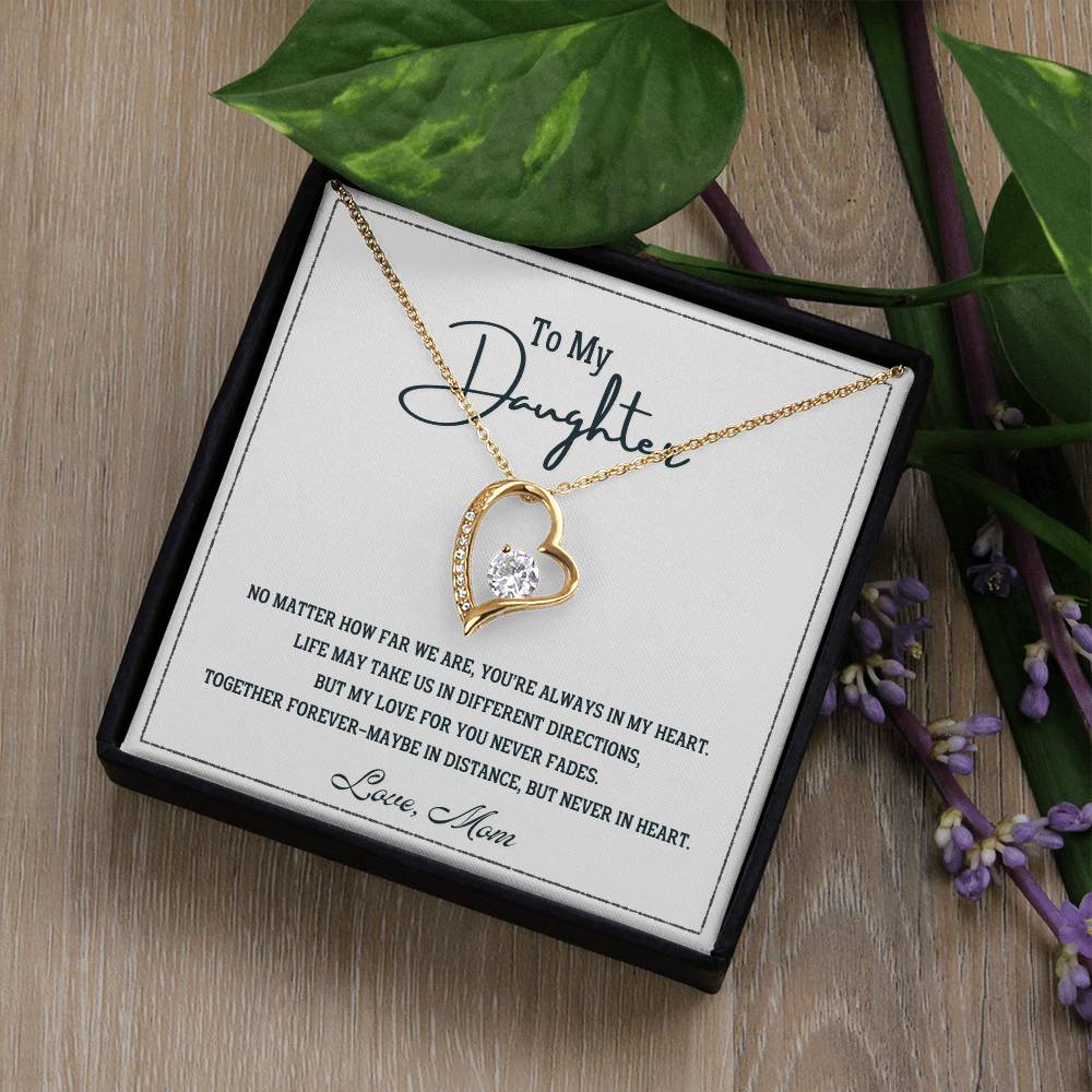 To My Daughter, Always Together, Never Apart - Forever Love Necklace