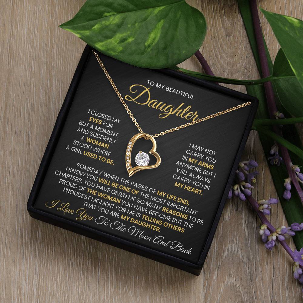 To My Beautiful Daughter, A Woman Emerges - Forever Love Necklace