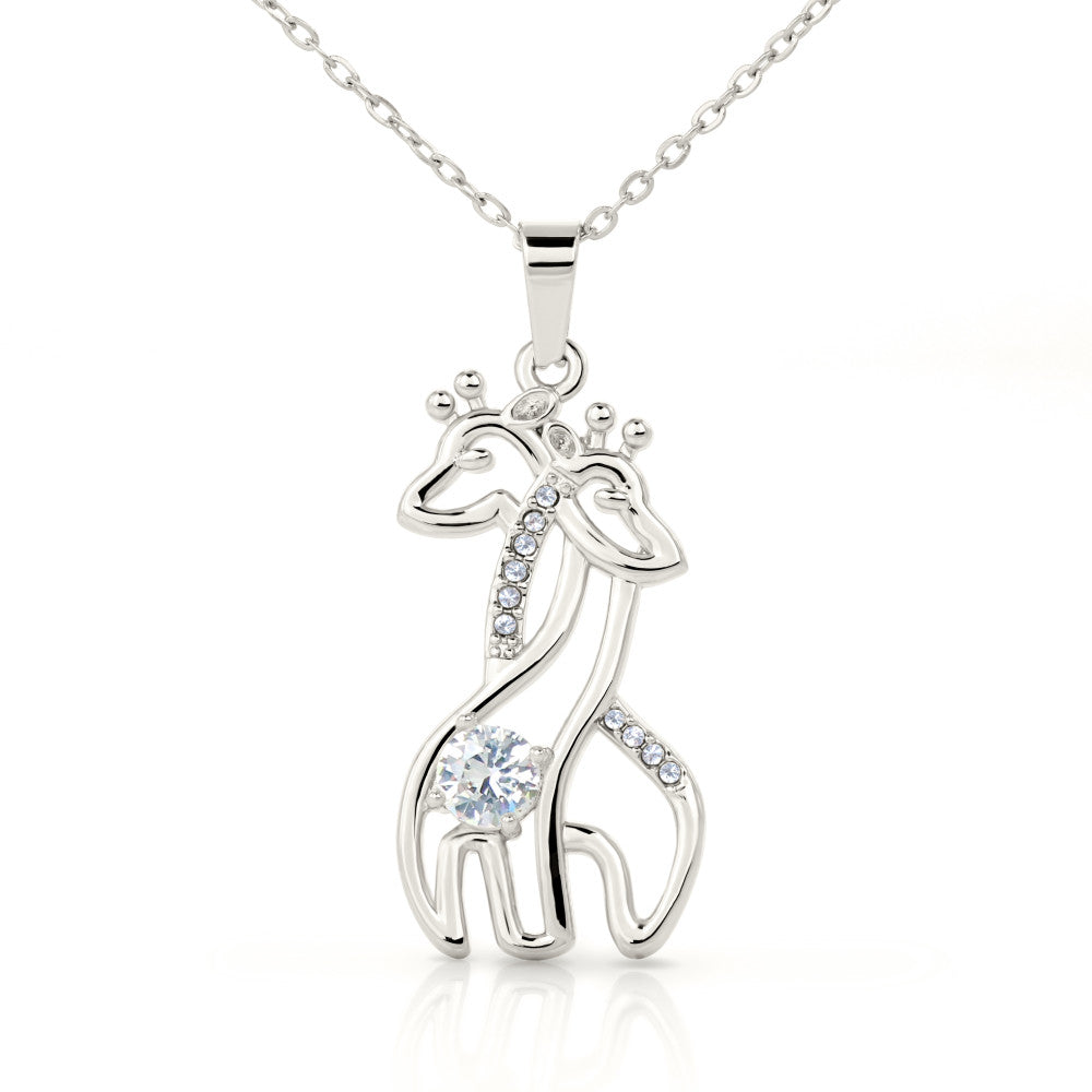 To My Daughter, Forever in My Heart - Giraffe Necklace